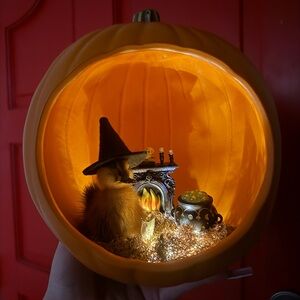 Halloween Pumpkin Taxidermy Witch Decor